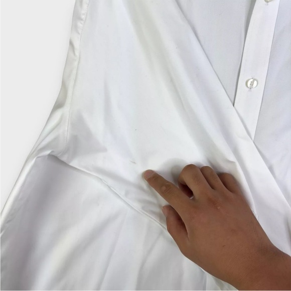 UNTUCKit Wrinkle-Free Cotton Long Sleeve Button Up Shirt Size 3XLC XXXLC White - Picture 6 of 10